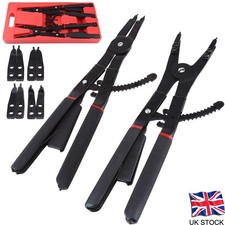 16" Circlip Pliers Set, 2Pcs Heavy Duty Circlip Snap Ring Pliers for Automotive