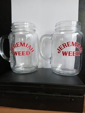 Jeremiah Weed Glasses/Jars X2