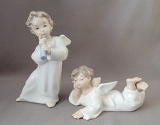2 LLADRO FIGURES ANGEL WITH
