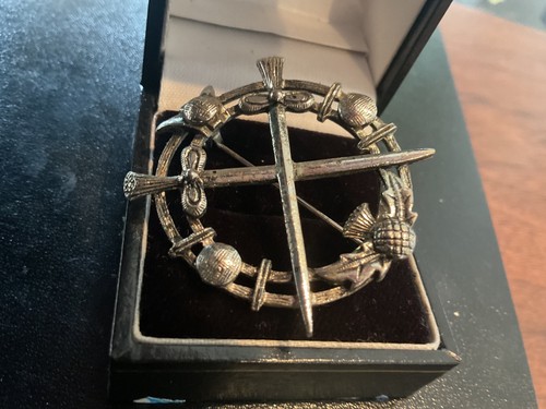Scottish thistle brooch - scottish,