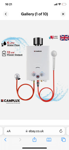 Camplux portable gas - gas, water