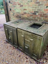 Concrete vintage coal bunkers