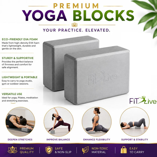 Yoga gym blocks brick foam - yoga,