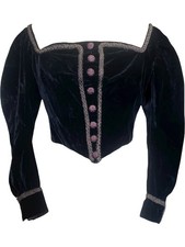Vintage Black Velvet Edwardian
