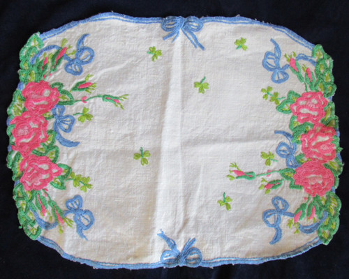 Vintage embroidered fabric