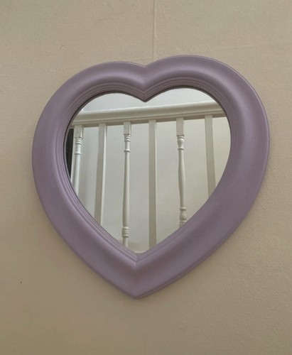 Purple wooden heart wall - wooden,