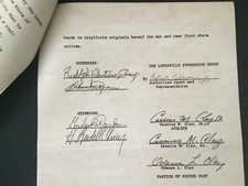 CASSIUS CLAY AKA MUHAMMAD ALI 18yo 1st PROFESSIONAL CONTRACT 18 pages **(Repro)*