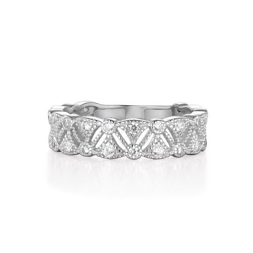 Ring ladies solid - solid, silver