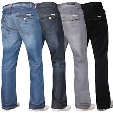 APT Mens Bootcut Jeans Wide