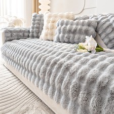 Soft Sofa Cover Plush Couch Cover Sofa Slipcover Non-slip Cozy Couch Slip Cover