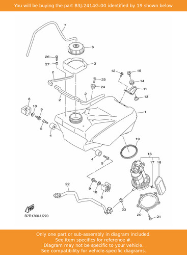 Yamaha seal b3j 2414g - b3j-2414g-00, oem