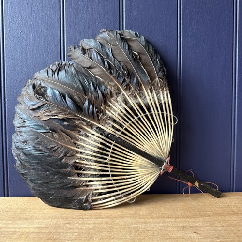 Vintage feather fixed fan - feather,