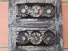 **TWO** matching Gigabyte HD 7970 GPU graphics cards +CrossFire ribbon