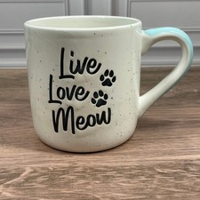 Live Love Meow 3D Cat Mug w/