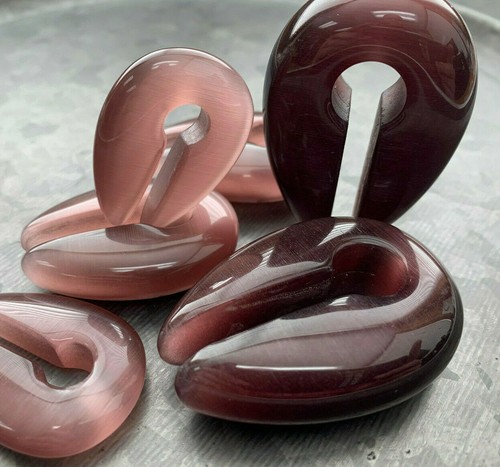 Pair purple cat - pair, stone