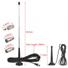 Radio Aerial HIFI System Indoor 3M FM Radio Antenna for Tuner Home Stereo -Black