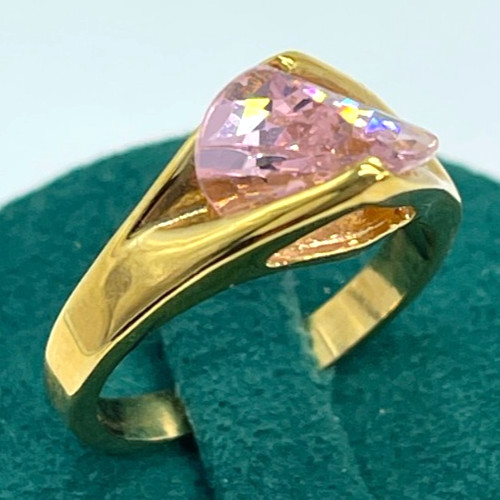 Ring gold tone freeform cut - tone,