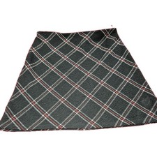 Ladies Black Red White Tartan