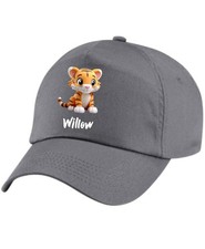 Personalised Kid Baseball Cap, Name And Animal Designs, Back to School Cap
