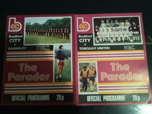 Two bradford city programmes - two,