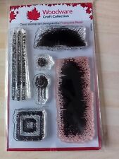 Speckled Texture Clear Stamp Set By Woodware- 6 Stamps