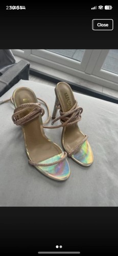 Woman gold high heels - woman’s,
