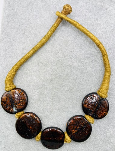 Artisan murano style brown art - murano,