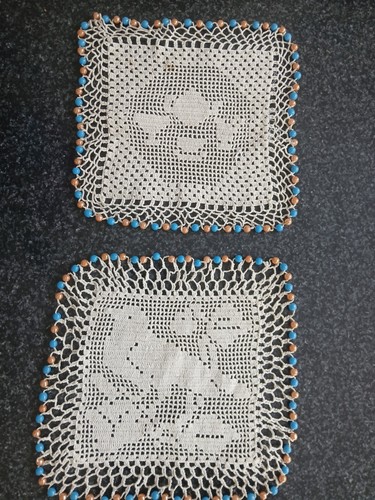 Vintage glass beaded - glass,