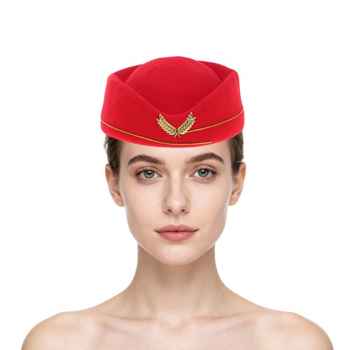 Woolen red flight attendant - woolen,