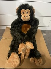 Keel Toys Black Fluffy Hanging Monkey With Riptape Hands Soft Toy 30"