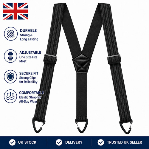 Heavy duty elastic suspenders - elastic,