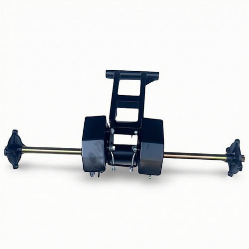 Rear axle with brackets black - with,