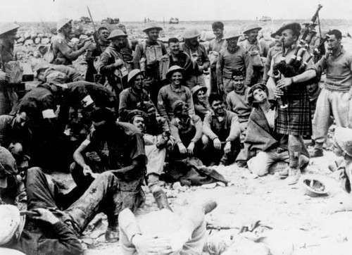 Soldiers being entertained - , by