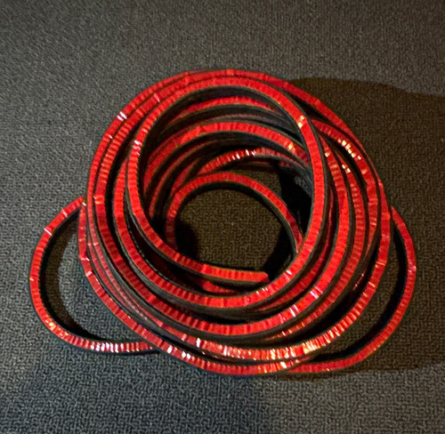 Red black round rubber - &,
