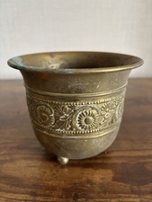Vintage Brass Jardinière Planter Plant Pot Holder House / Garden Outdoor Indoor