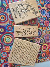 Stampendous Wooden Xmas  Stamps X2  1x Large Inca Stamp 🎅🤶🌲🧑‍🎄