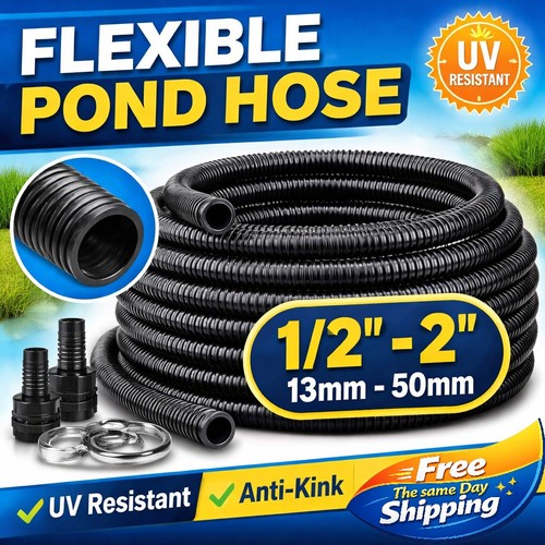 Black flexible pond hose - black,