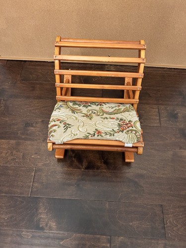 Vintage wooden footstool - wooden, foot