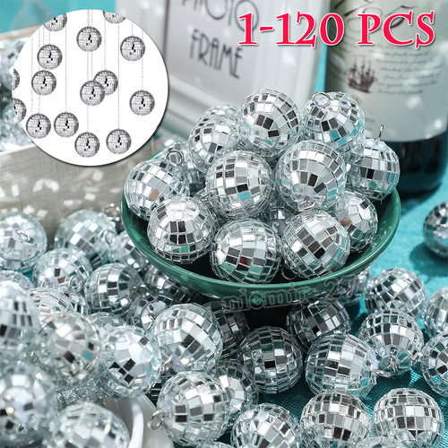 120pcs silver mirror ball - mirror,