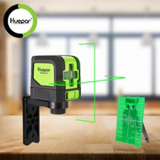 HUEPAR 100 feet DIY Bright Green Cross Line Self-Leveling Laser Level