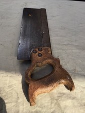 Vintage Ellsworth 12” Steel Backed Tenon Saw For Restoration