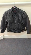 WOLF  Ladies Size 16 Leather Biker jacket .quilted lining Top Quality.Made in UK