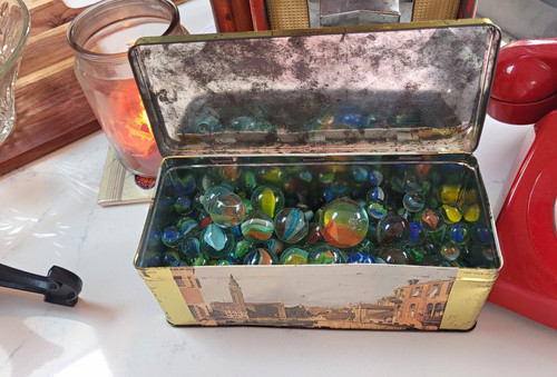 Vintage tin box - vintage,