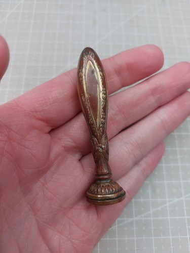 Antique brass desk wax - brass,