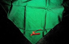 BSA Boy Scouts Green Neckerchief Scarf Bandana Gilwell Guild necker