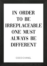 Coco Chanel Quote Framed Wall