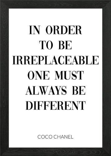 Coco chanel quote - framed, wall