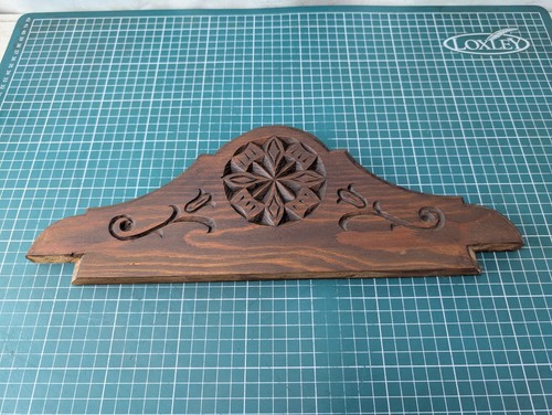 Antique carved oak pediment - antique,
