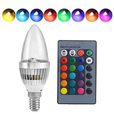 3W E14 RGB LED Candle Light