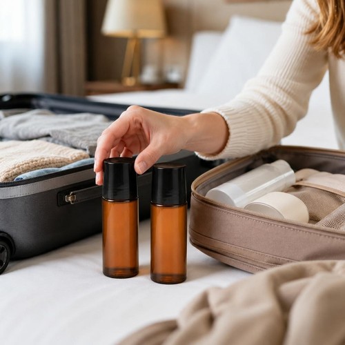 Refillable brown 50ml - brown, glass